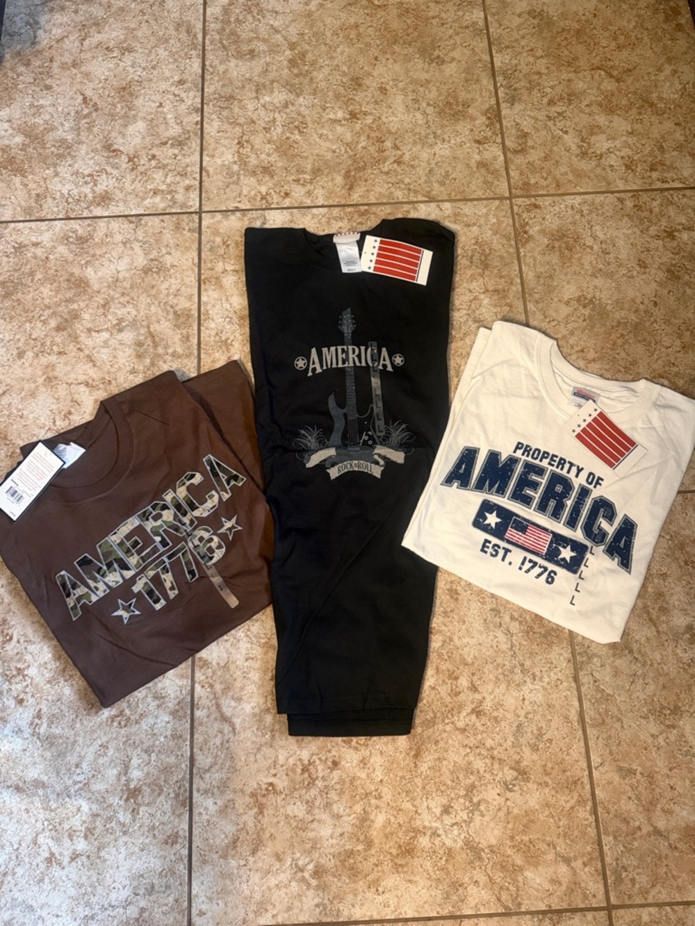 Set of 3 Hanes America Men’s T-Shirts
